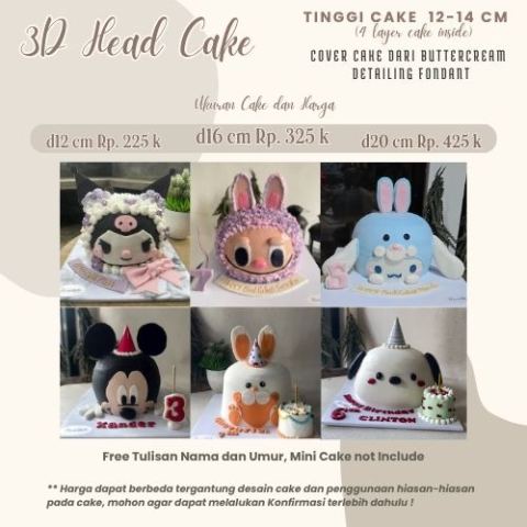 3D Head Cake